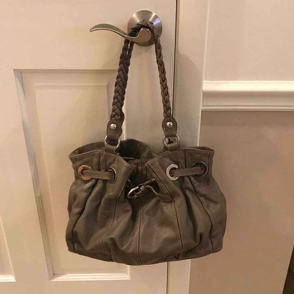 Vera Pelle Taupe/Grey Leather Purse